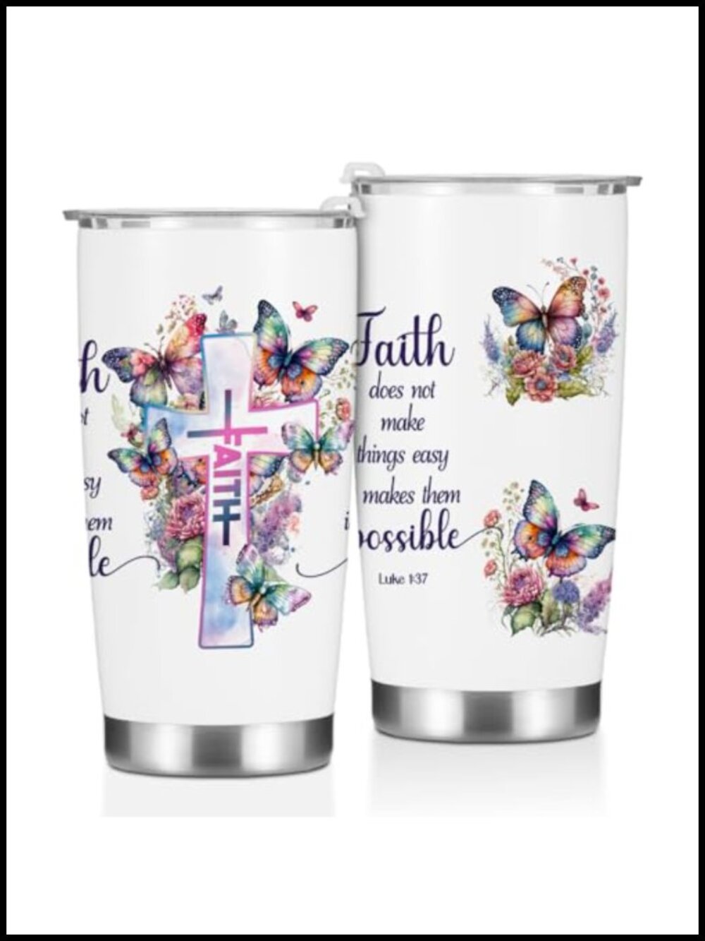 Insulated Tumbler 20oz Stainless Steel Travel Cup w Lid
